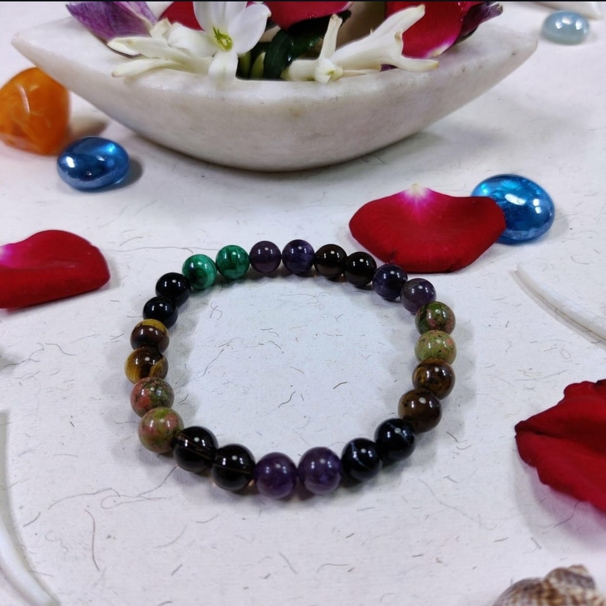 Multi-Stone Beaded Bracelet