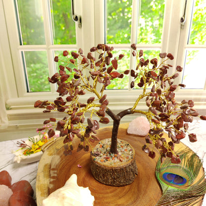 Red Jasper Gemstone Tree | Grounding & Strength Feng Shui Decor